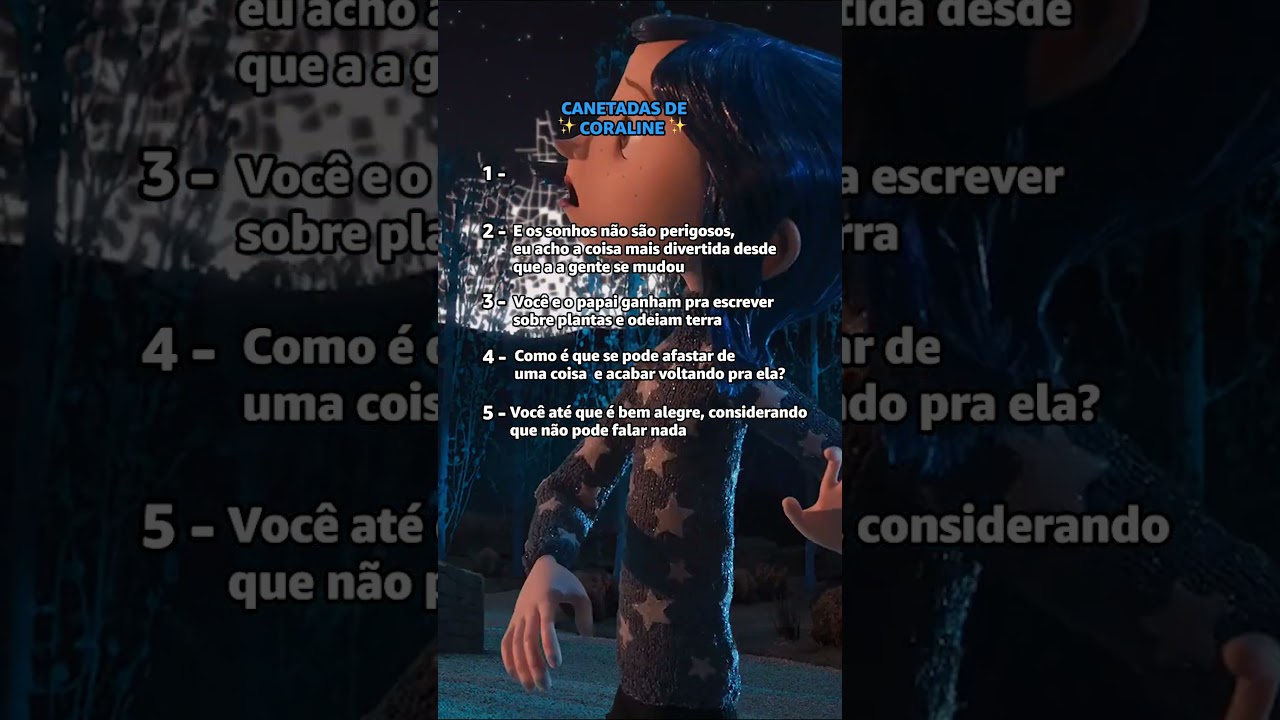 MELHORES FALAS DE CORALINE!